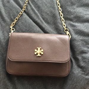 Tory Burch Brown crossbody bag with gold hardware
